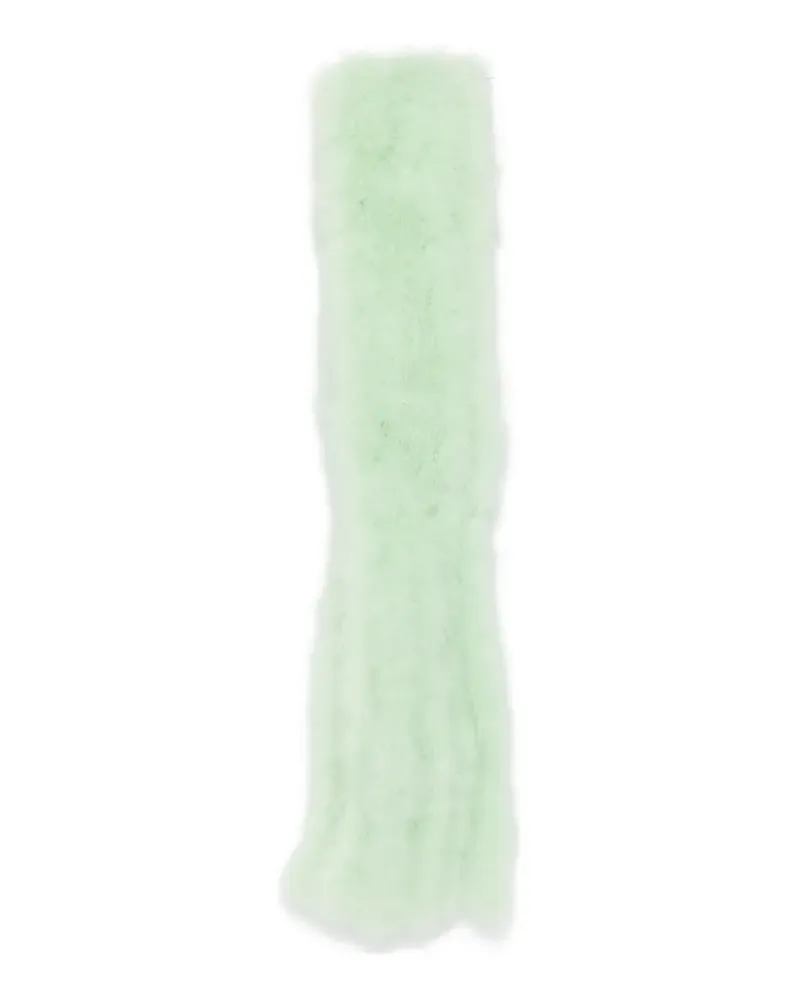 Valentino Garavani feather-trim scarf - Grün Grün