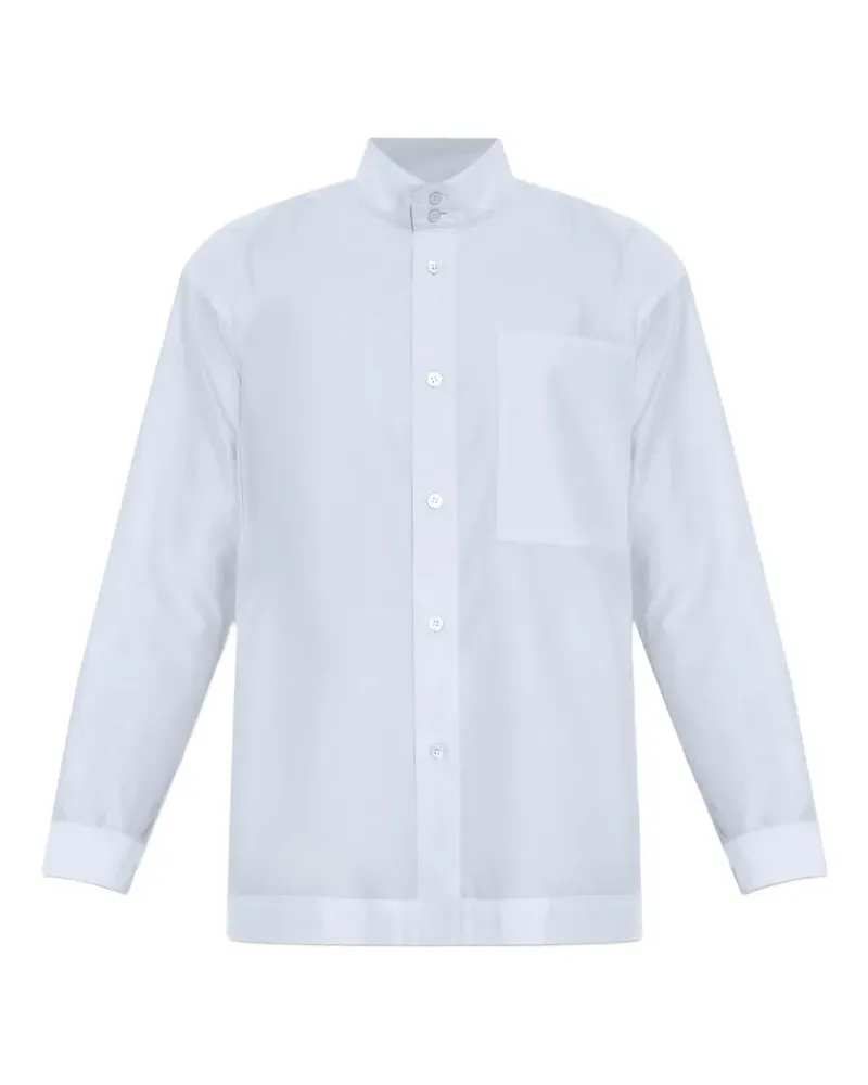 Issey Miyake Hemd mit geknöpfter Tasche - Blau Blau