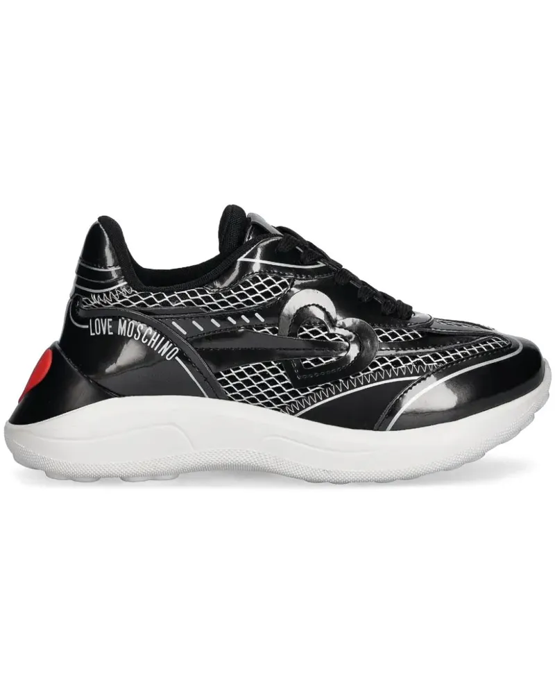 Moschino Super Heart Sneakers - Schwarz Schwarz