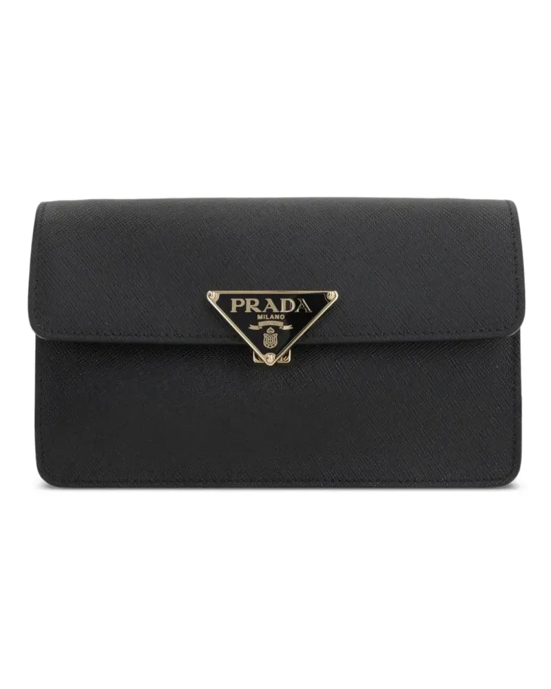 Prada Mini-Tasche aus Saffiano-Leder mit Logo - Schwarz Schwarz