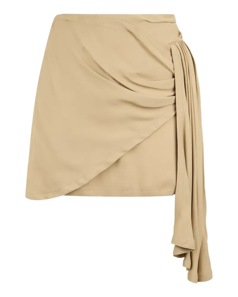 Alberta Ferretti draped wrap mini skirt - Nude Nude