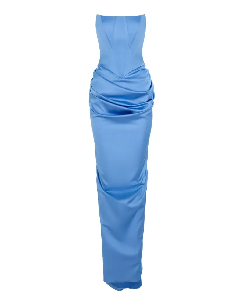 V:PM ATELIER Flavia ruched corset dress - Blau Blau
