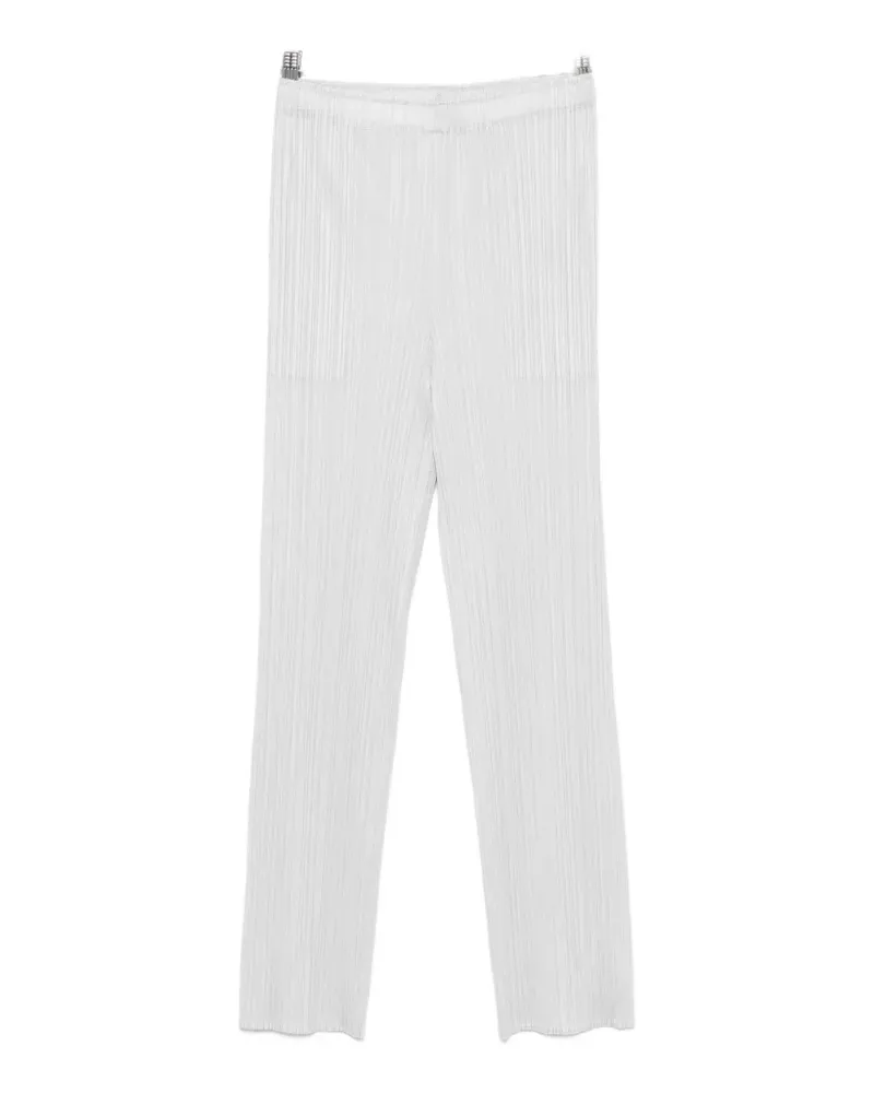 Issey Miyake pleated-design trousers - Grau Grau