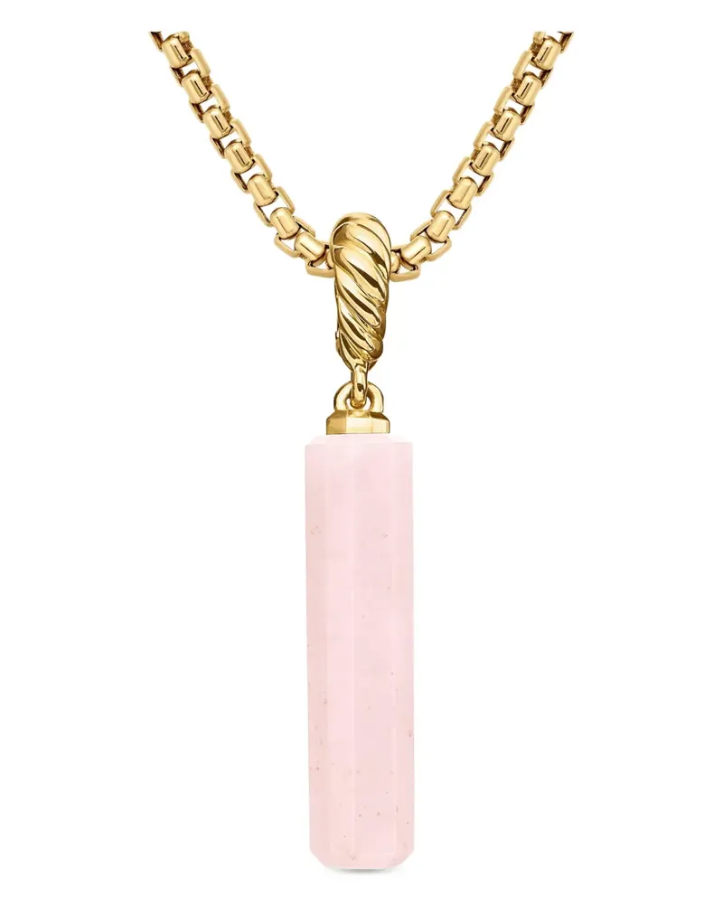 David Yurman 18kt Barrel Gelbgoldamulett mit Opal (20mm Gold