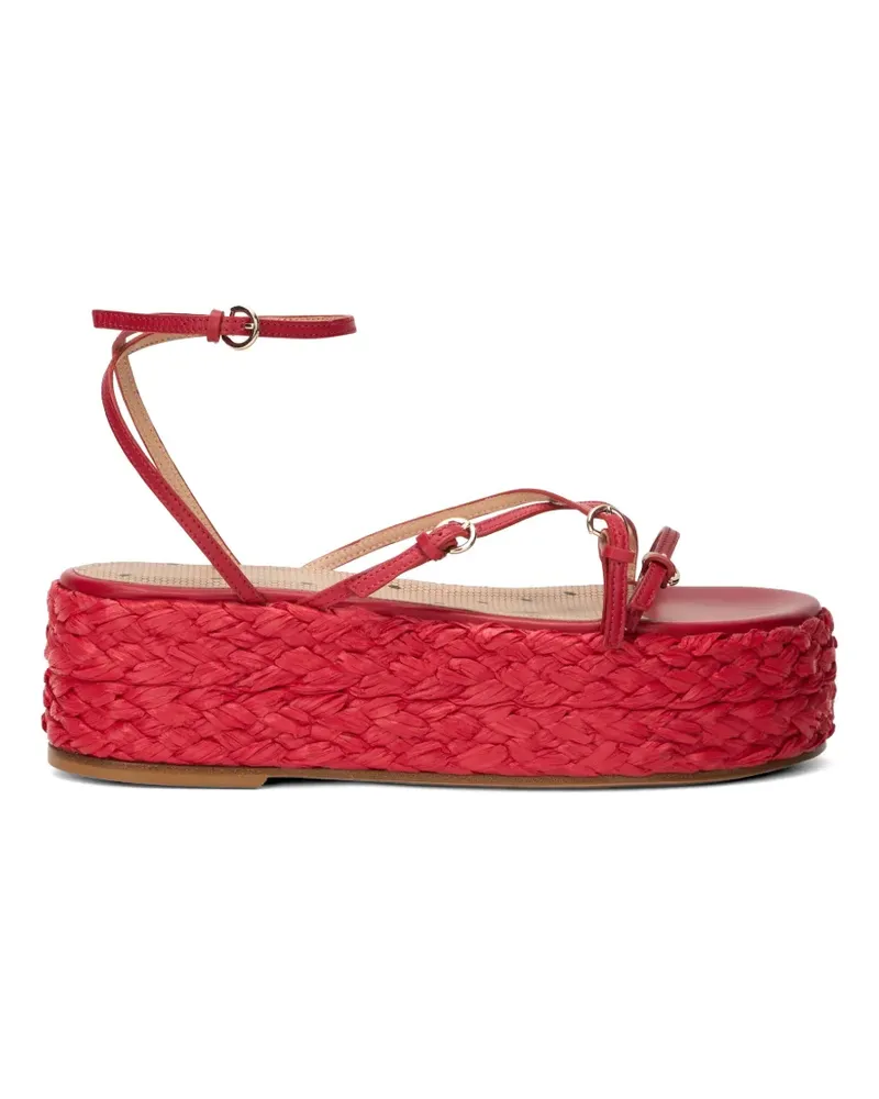 RED Valentino strappy platform-sole espadrilles - Rot Rot