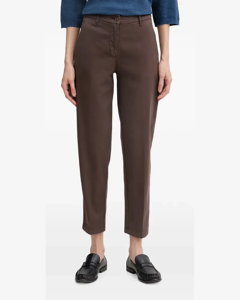 Benetton Cropped-Hose mit Tapered-Bein - Braun Braun