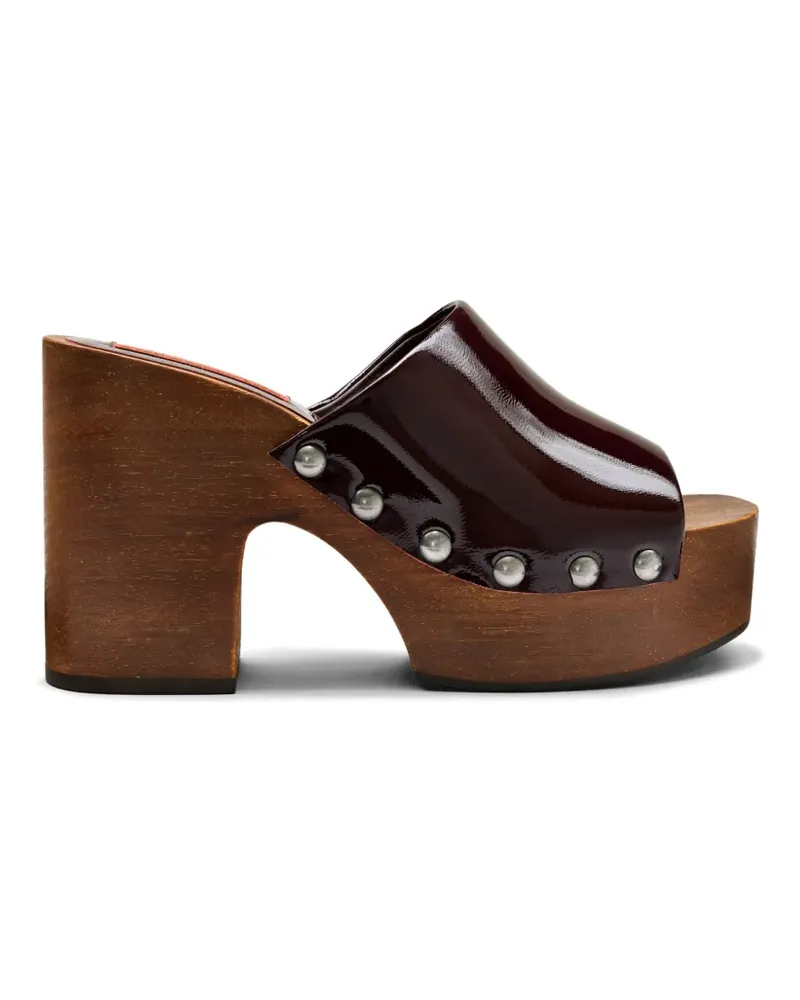 Simon Miller Sol Wood leather heeled sandals - Rot Rot