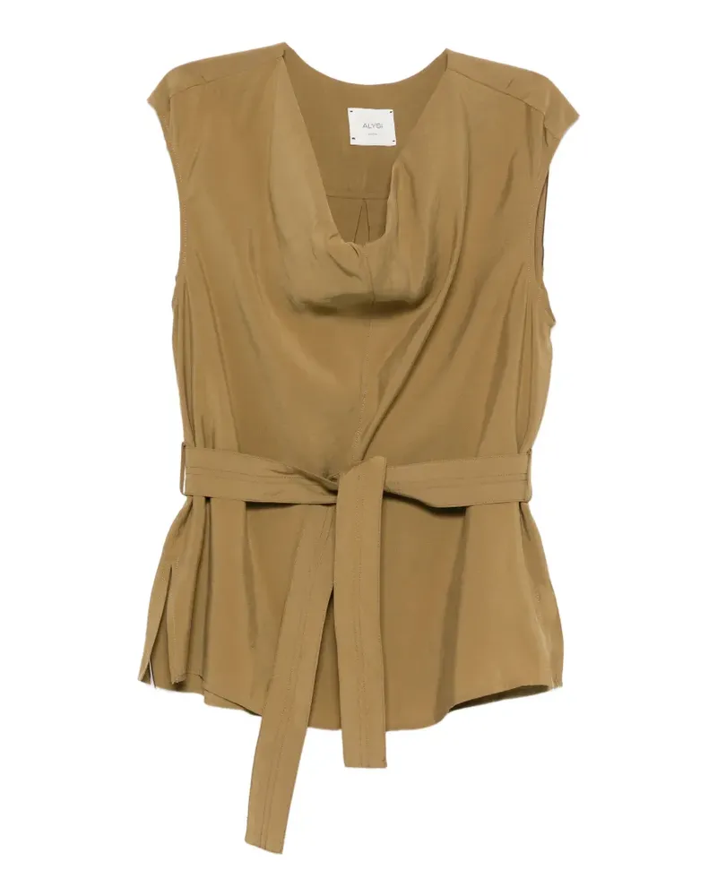 ALYSI Top mit Gürtel - Nude Nude