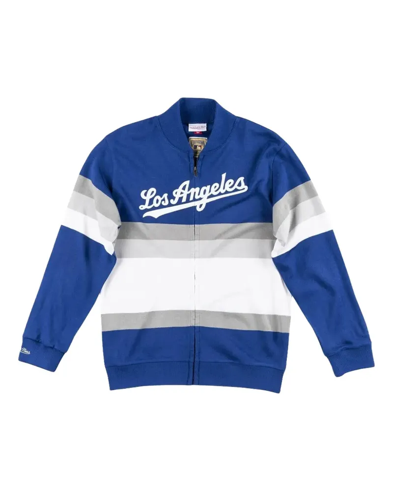 Mitchell & Ness MLB Los Angeles Dodgers Pullover mit Reißverschluss - Blau Blau