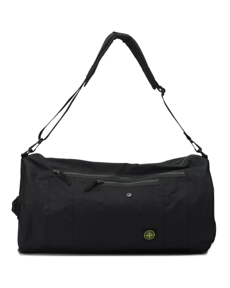 Stone Island logo-patch messenger bag - Schwarz Schwarz