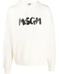 MSGM Hoodie mit Logo-Print Nude