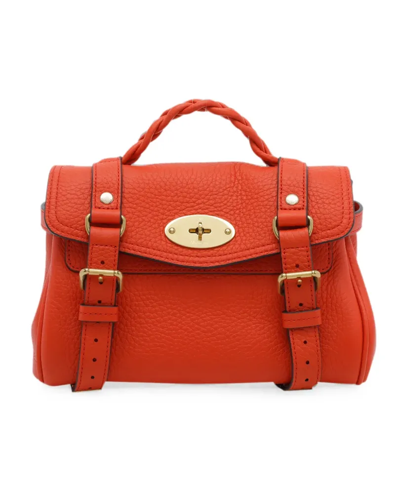 Mulberry mini Alexa leather tote bag - Orange Orange