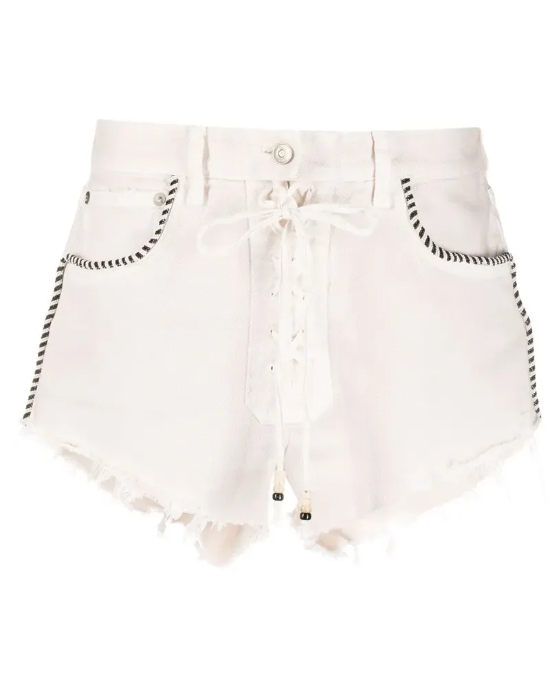 Alanui Ausgefranste Jeansshorts - Nude Nude