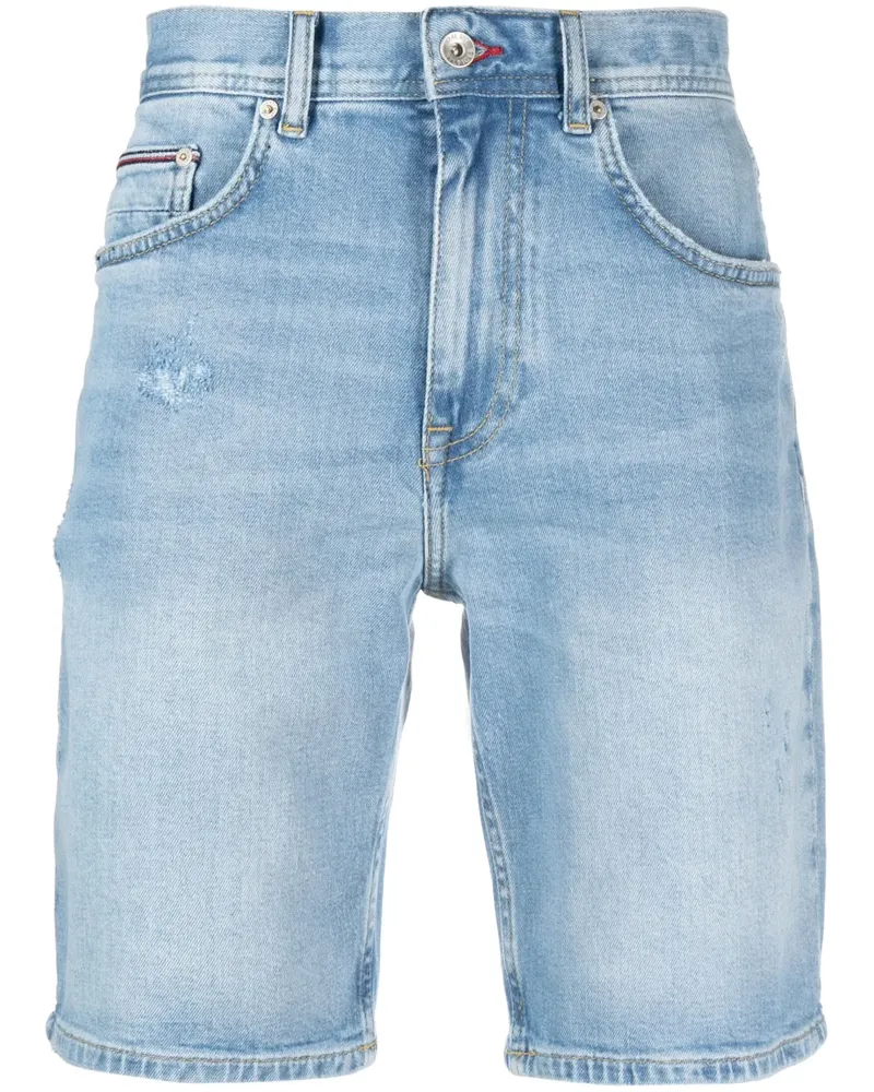 Tommy Hilfiger Brooklyn Jeans-Shorts im Distressed-Look - Blau Blau