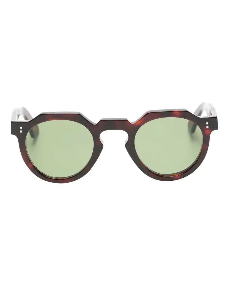 Lesca Crown Panto Sonnenbrille - Braun Braun