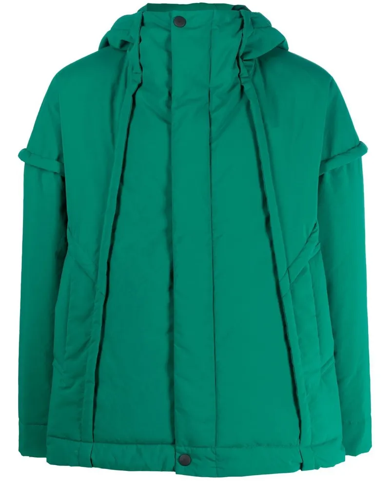 Issey Miyake Gefütterte Frame Kapuzenjacke - Grün Grün