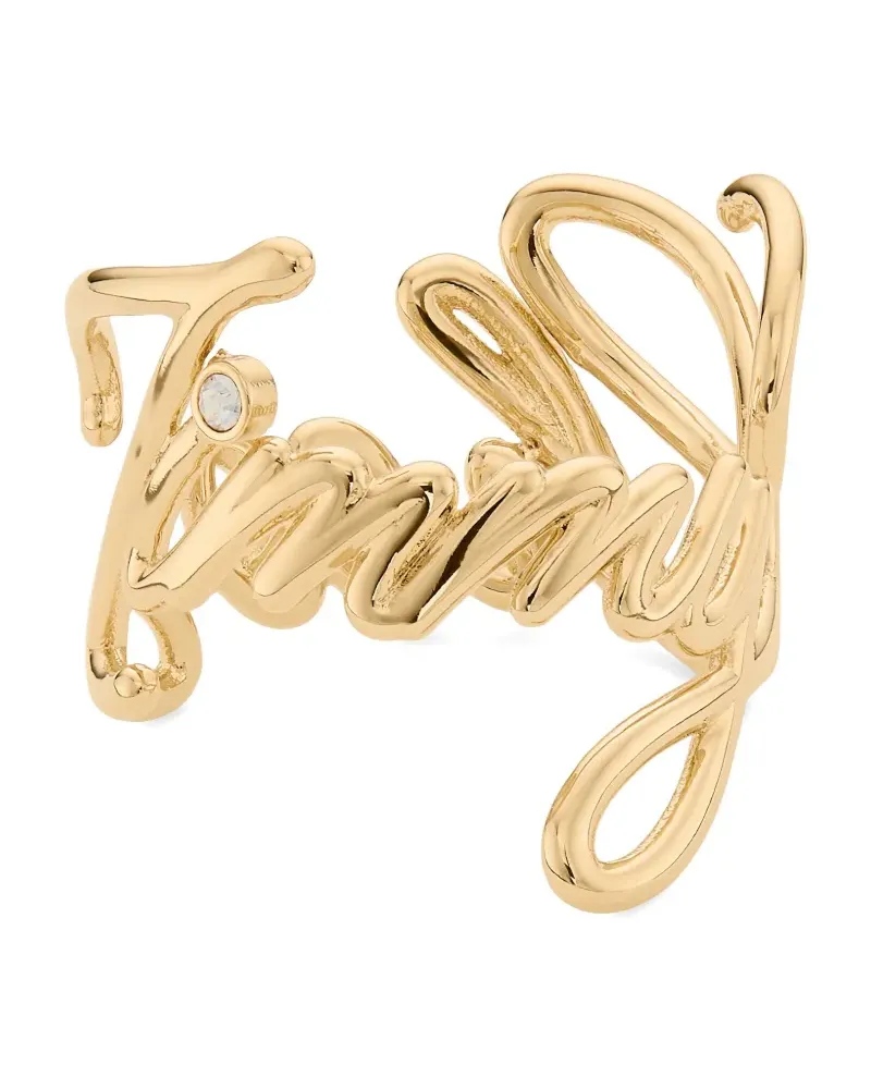 Jimmy Choo Logo Script Ring - Gold Gold