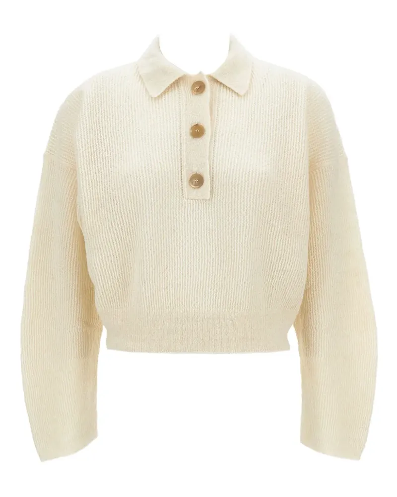 Haikure Geripptes Poloshirt - Nude Nude