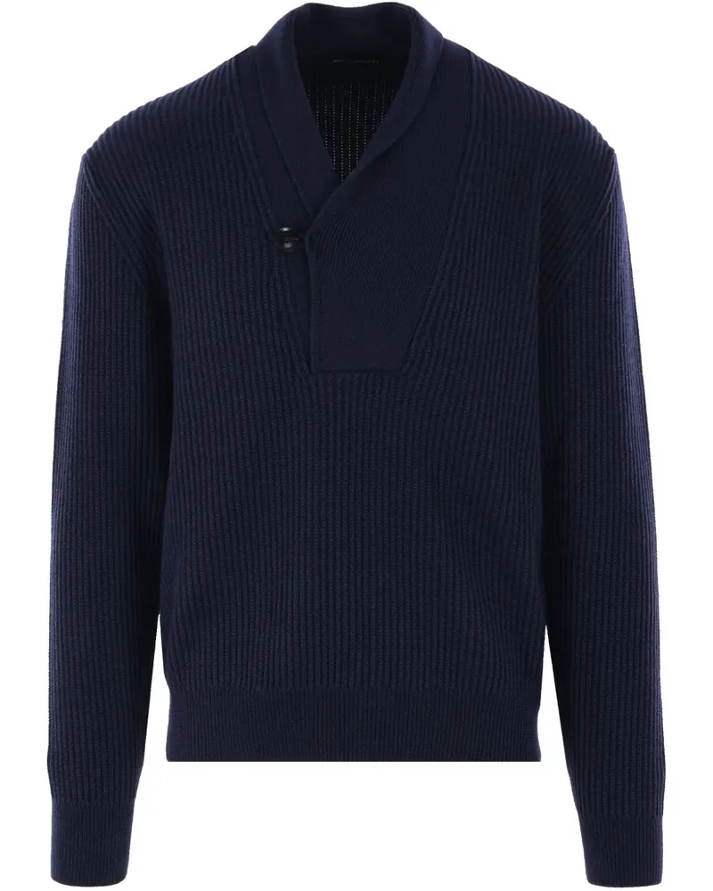 Tom Ford Gerippter Strickpullover - Blau Blau