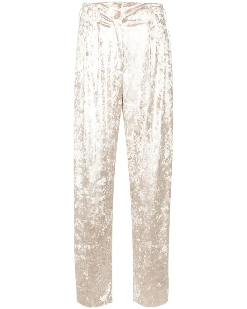 Genny Schillernde Hose aus Samt - Gold Gold
