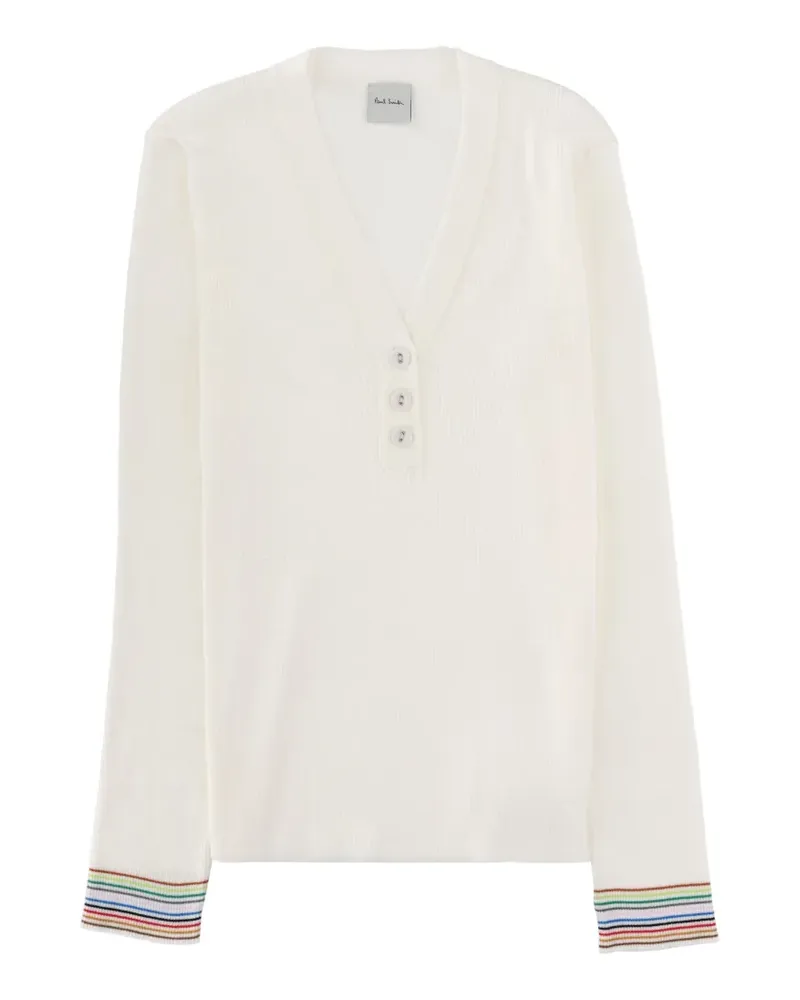 Paul Smith Geknöpftes Oberteil mit V-Ausschnitt - Nude Nude