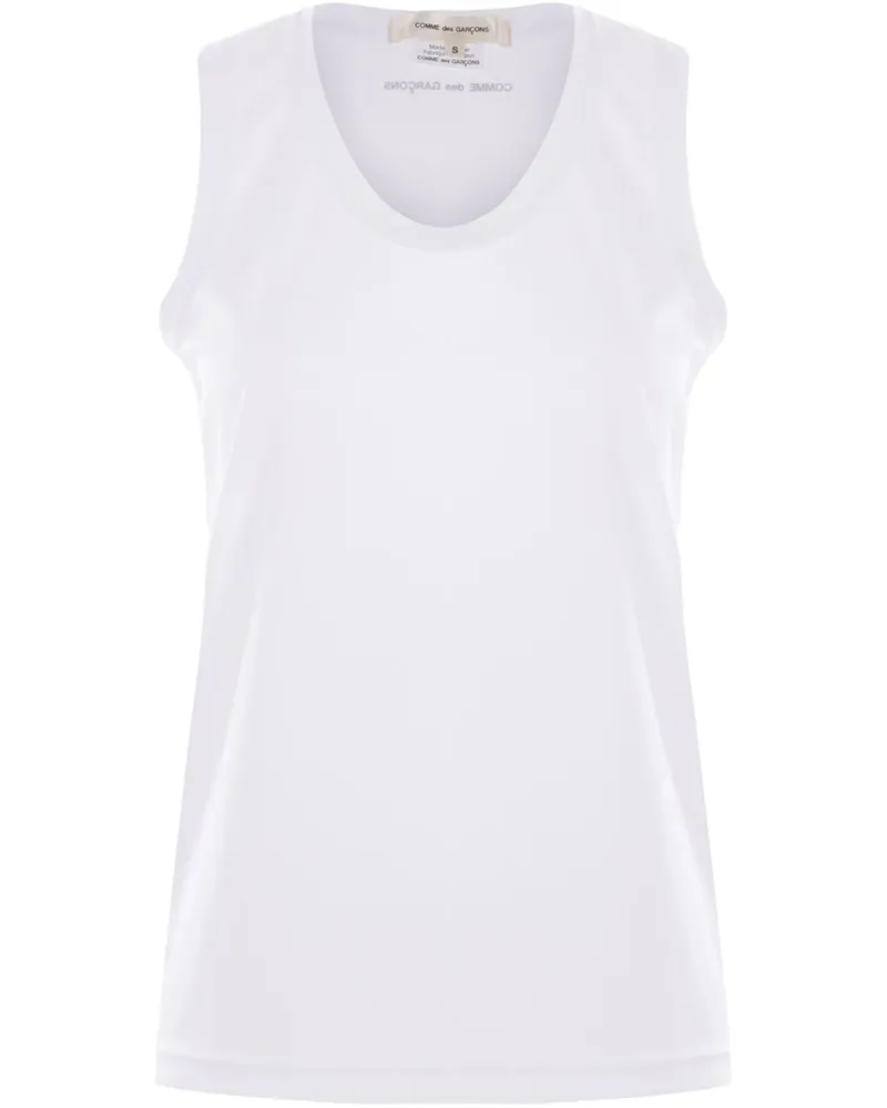Comme des Garçons Ärmelloses T-Shirt mit Logo - Weiß Weiß