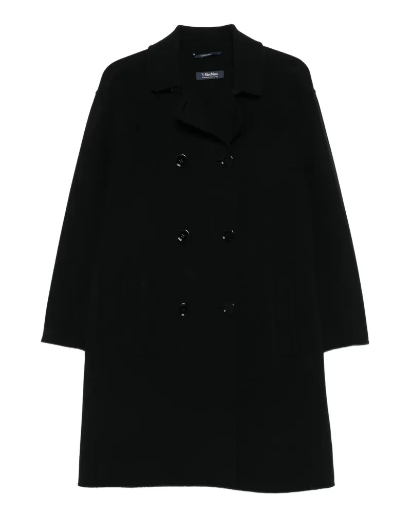 Max Mara Doppelreihiger Mantel - Schwarz Schwarz