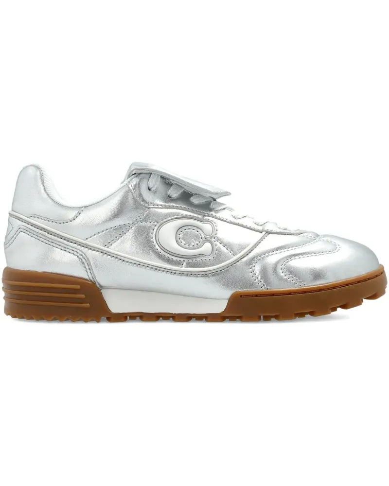 Coach Match Sneakers mit Logo-Patch - Silber Silber