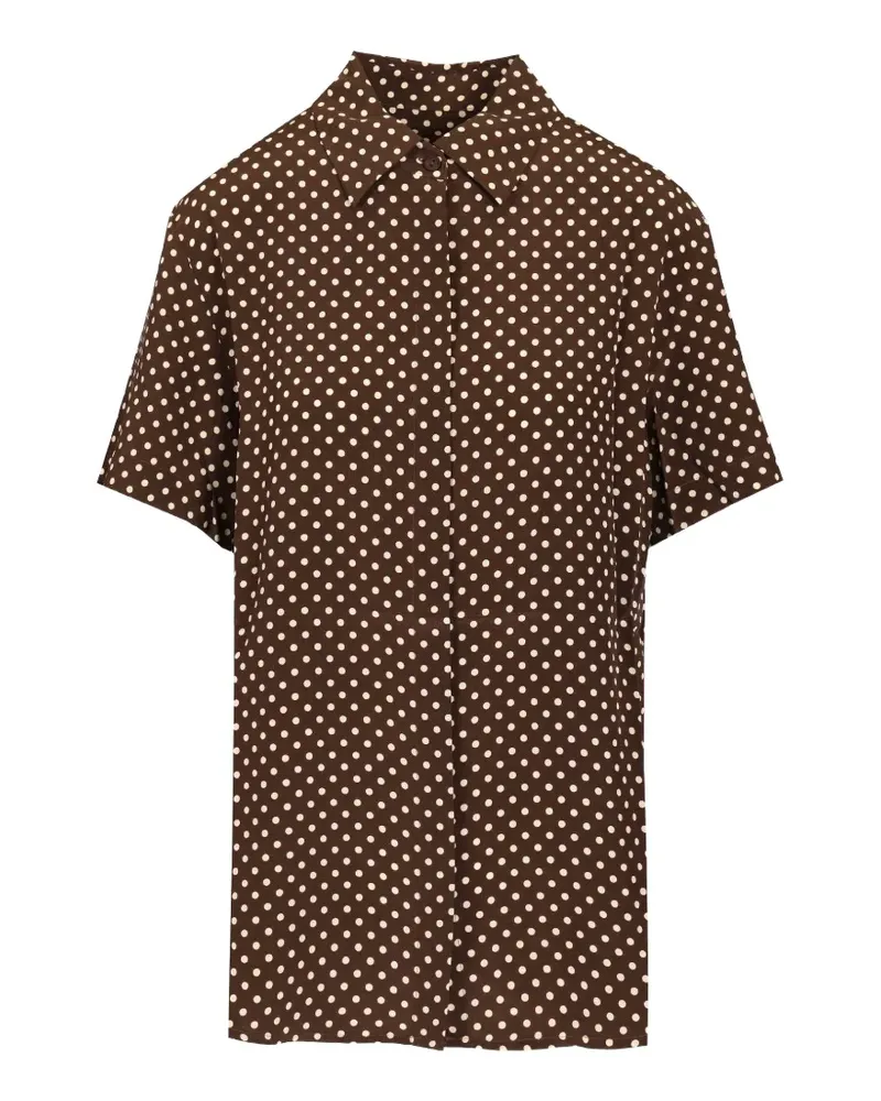 Matteau polka-dot short-sleeve shirt - Braun Braun