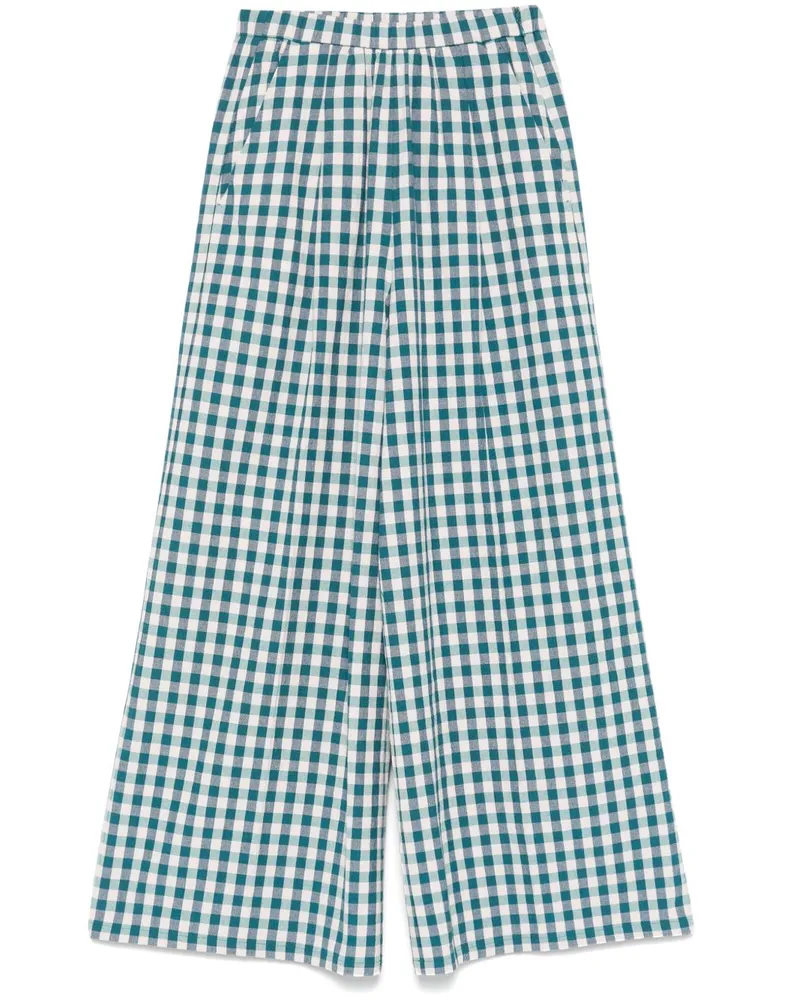 forte_forte Hose mit Karomuster - Blau Blau