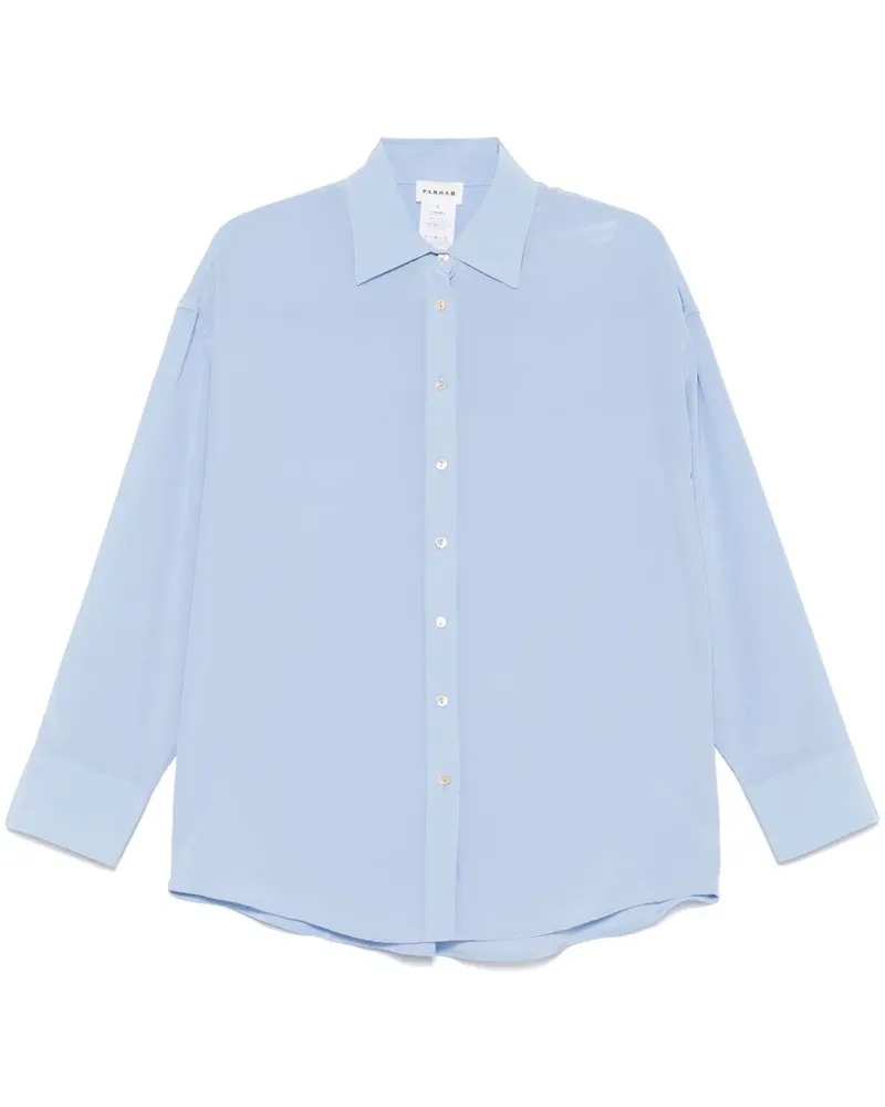 P.A.R.O.S.H. Hemd aus Seide - Blau Blau