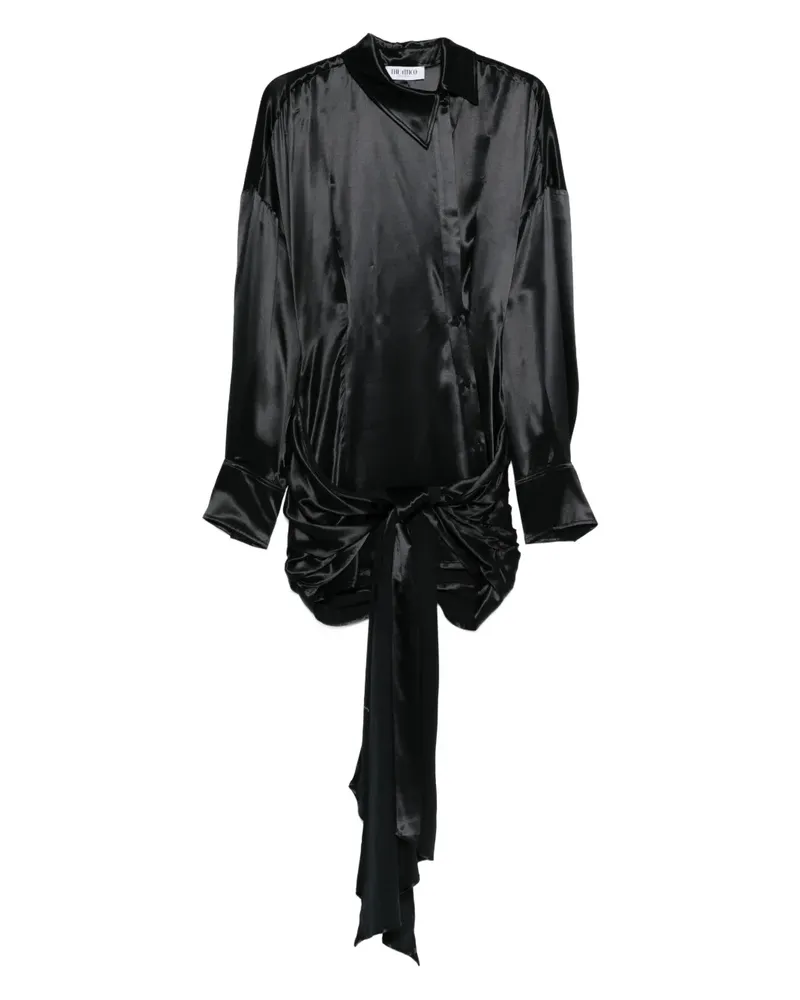 ATTICO knot long-sleeve mini dress - Schwarz Schwarz