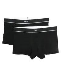 OFF-WHITE Set aus zwei Slips mit Logo-Bund Schwarz