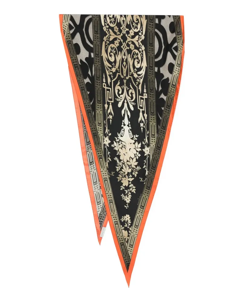 Pierre-Louis Mascia Aloe Seidenschal mit Blumen-Print - Schwarz Schwarz