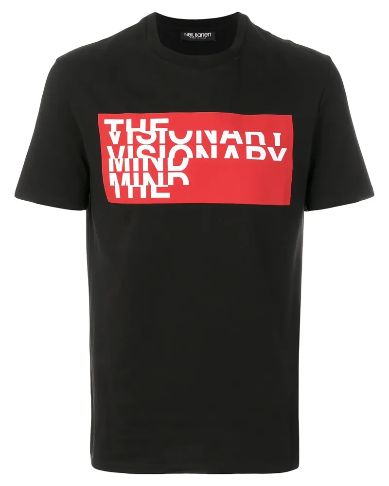 Neil Barrett The Visionary Mind' T-Shirt - Schwarz Schwarz