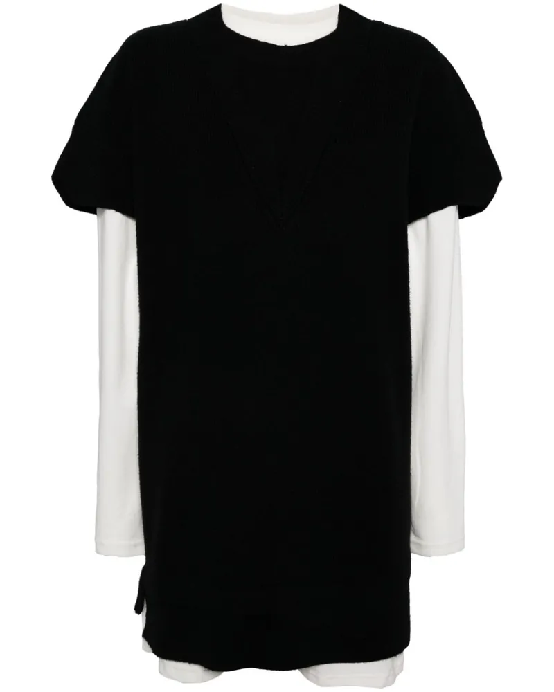 Tout a Coup Pullover-Set mit V-Ausschnitt - Schwarz Schwarz