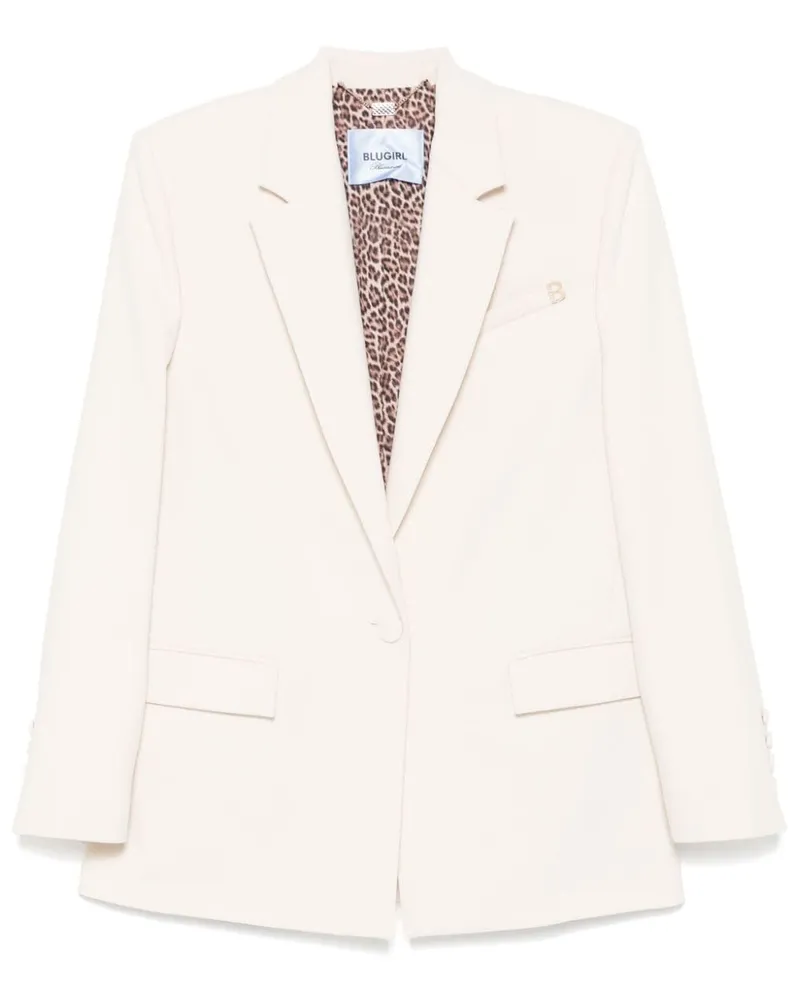 Blumarine Sakko mit Logo-Schild - Nude Nude