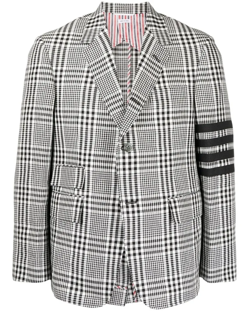 Thom Browne Kariertes Sakko - Weiß Weiß