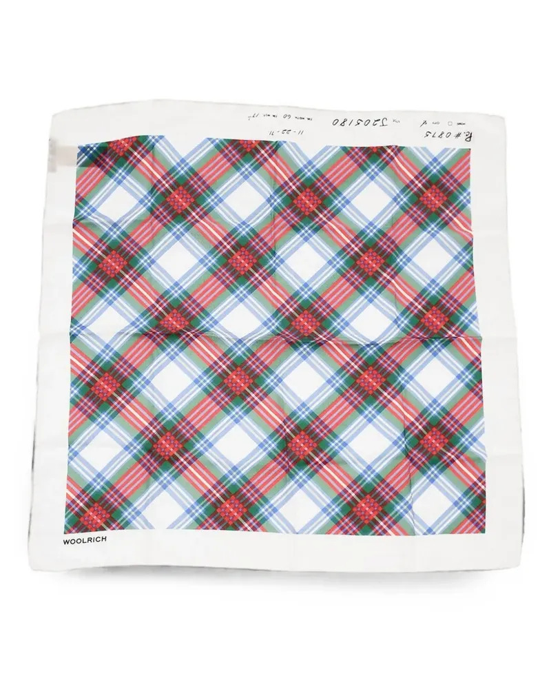 Woolrich plaid silk scarf - Weiß Weiß