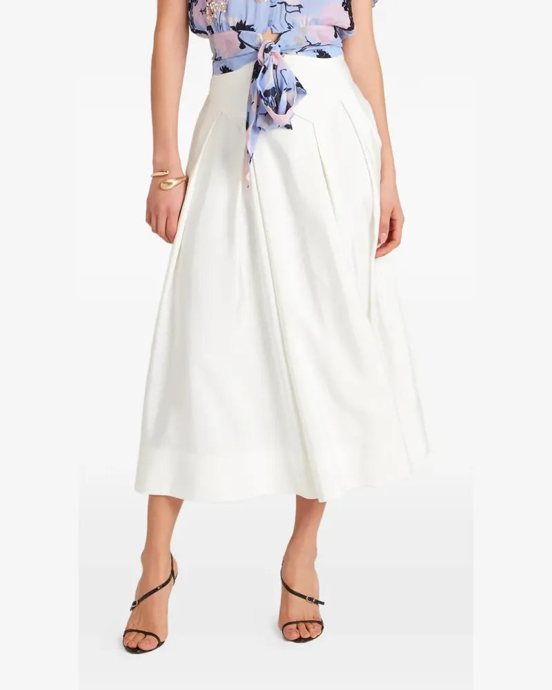 Temperley London Elodie pleated elodie skirt - Weiß Weiß
