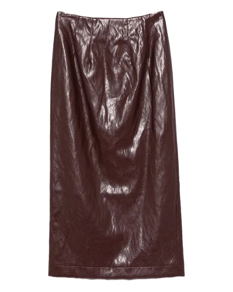 SOLOTRE high-waist midi skirt - Braun Braun