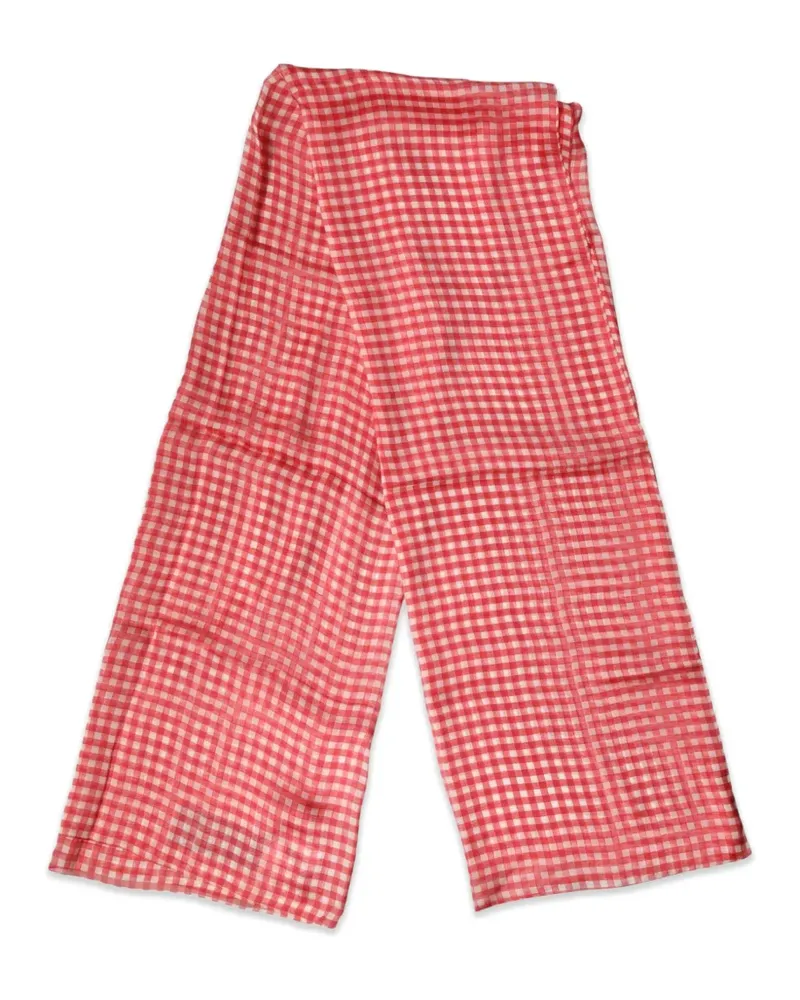 Dolce & Gabbana Seidenschal mit Karomuster - Rot Rot