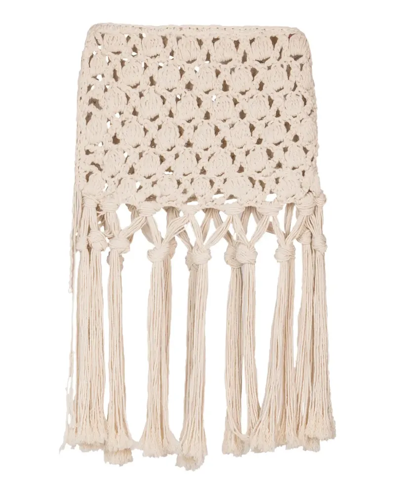 Balmain Gehäkelter Rock - Nude Nude