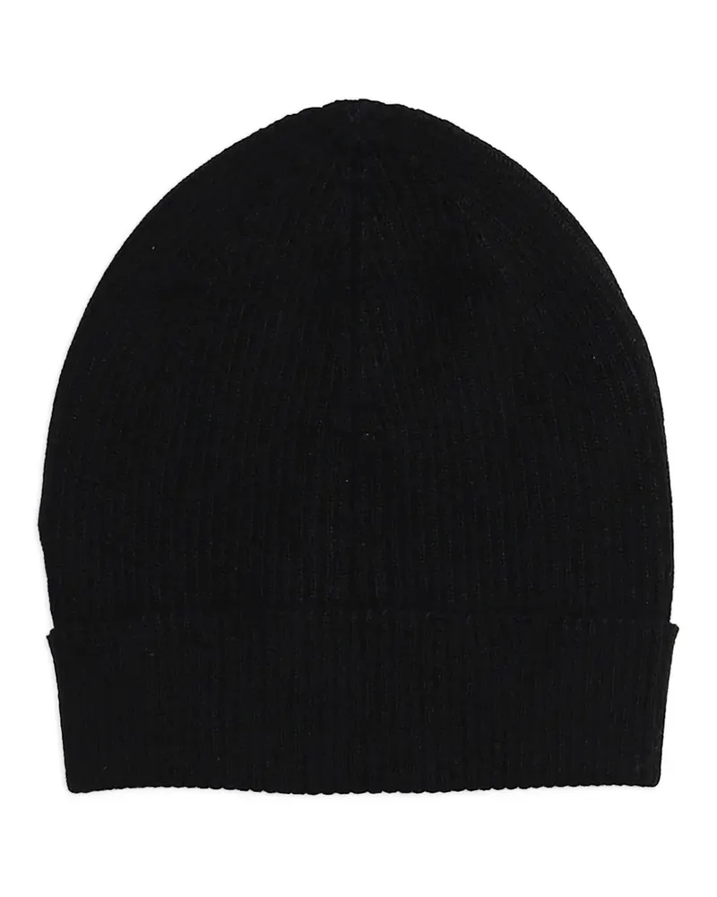 Rick Owens ribbed beanie hat - Schwarz Schwarz