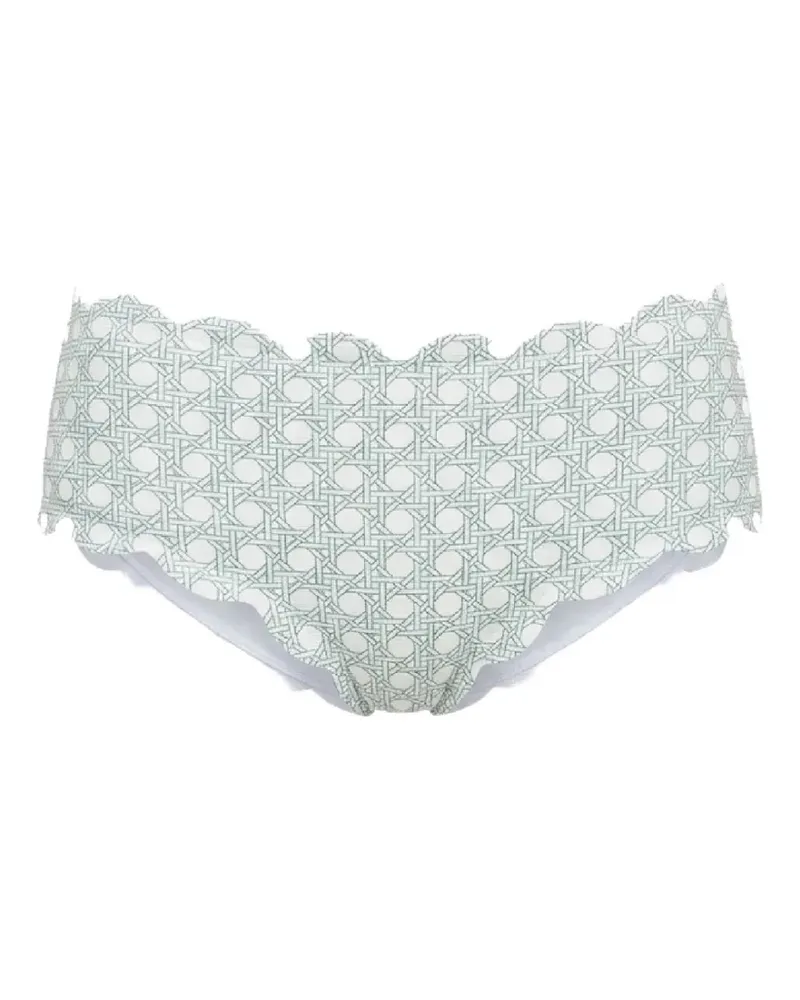 Marysia Bikinihöschen mit Wellensaum - Weiß Weiß