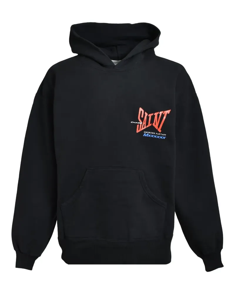 SAINT MXXXXXX graphic-print hoodie - Schwarz Schwarz