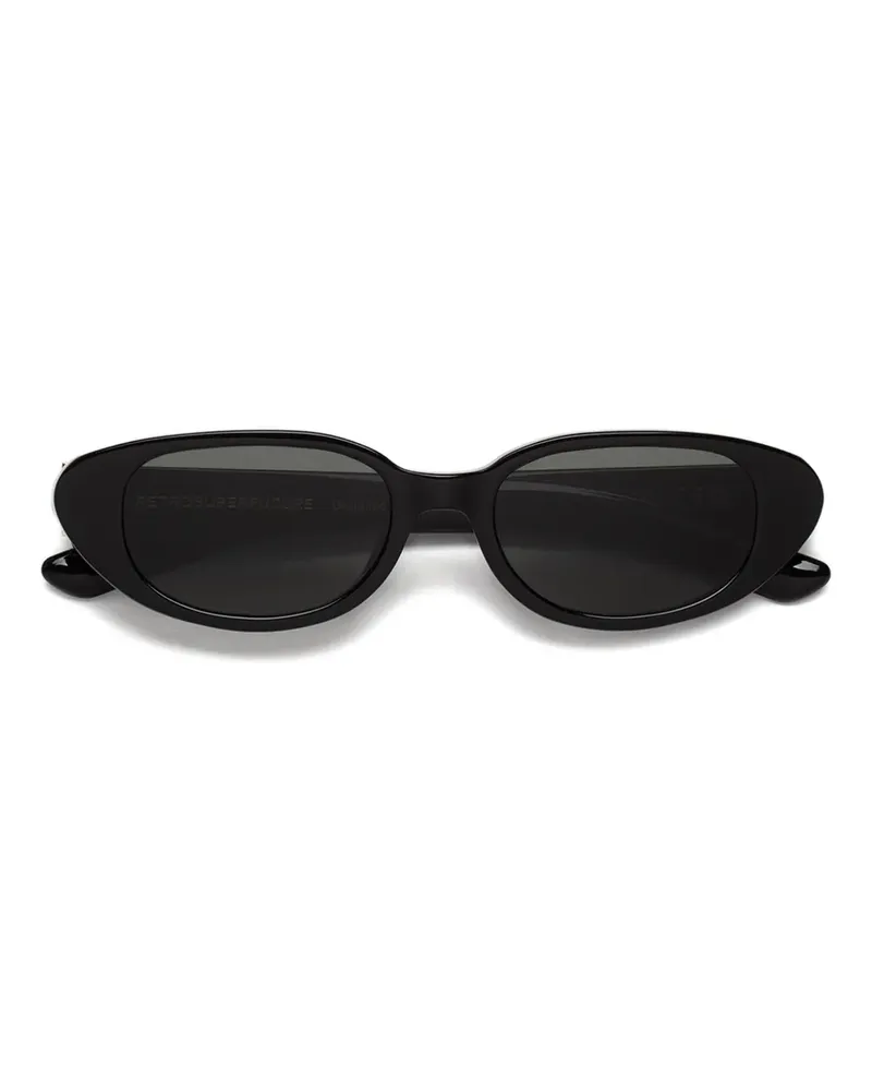 RETROSUPERFUTURE Vega Sonnenbrille mit ovalem Gestell - Schwarz Schwarz