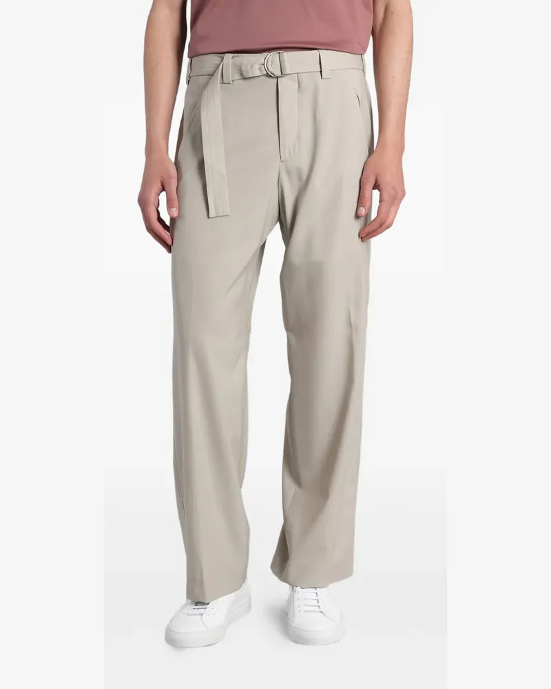 PT TORINO Straight-Leg-Hose mit Gürtel - Nude Nude