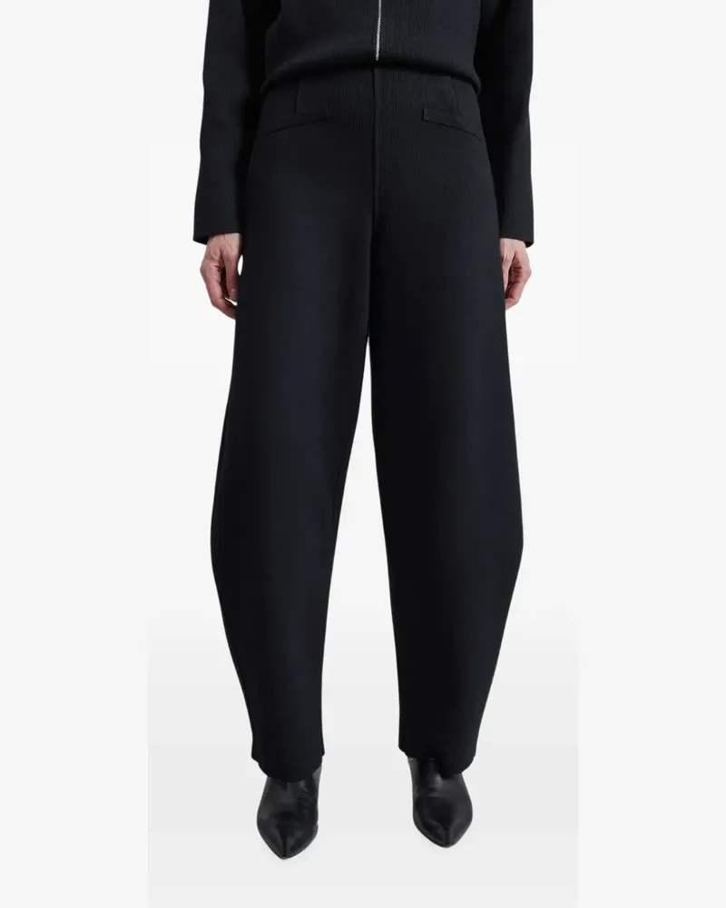 FRANKIE Shop Enya Hose im Barrel-Leg-Design - Schwarz Schwarz