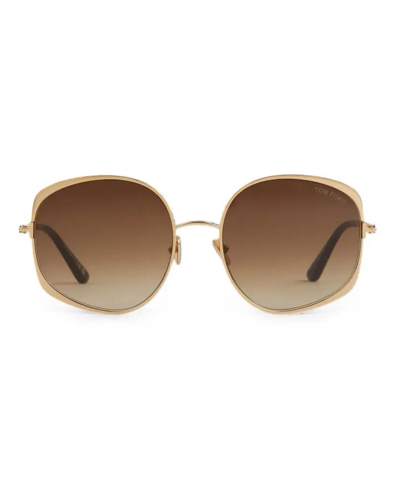 Tom Ford geometric-frame sunglasses - Gold Gold